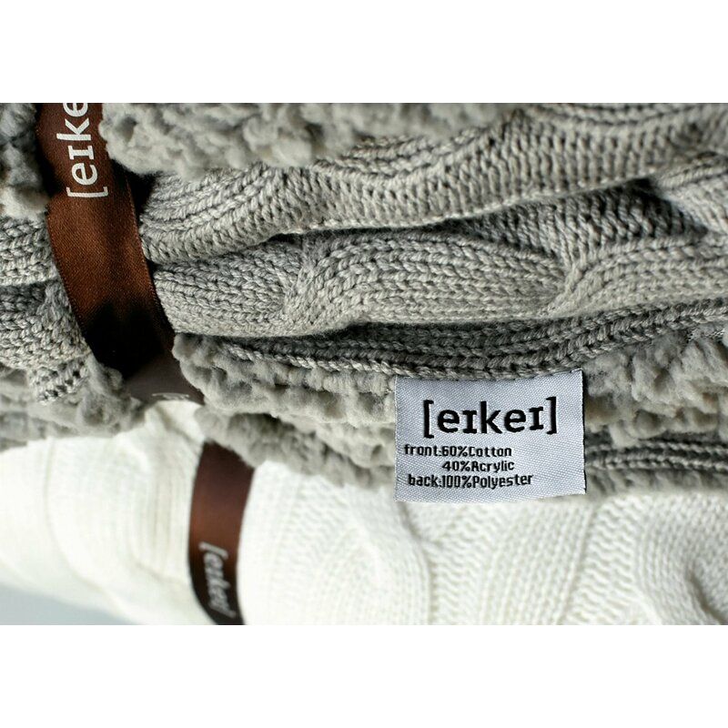Cable Knit Sherpa Oversized Faux Sheepskin Lined Cozy Throw thumbnail 2