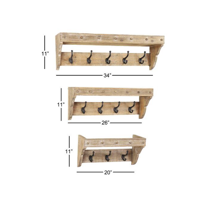 Alcanza Solid Wood Hook Wall thumbnail 2