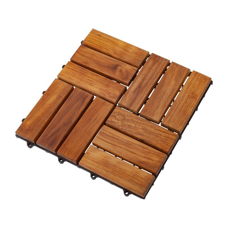 Teak Wood Interlocking Deck Tile