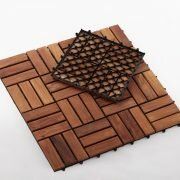 Teak Wood Interlocking Deck Tile thumbnail 3