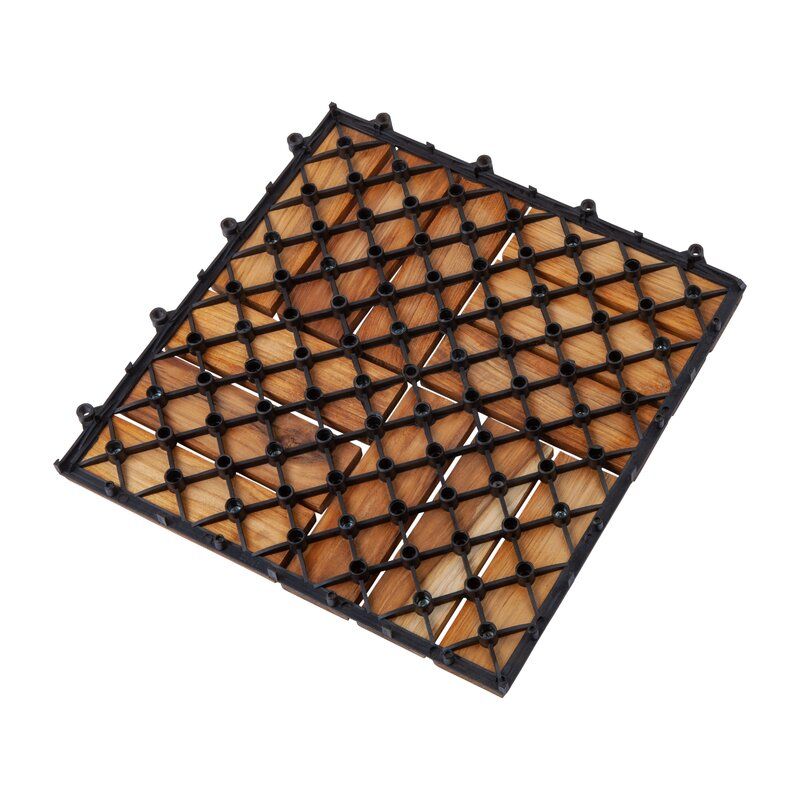 Teak Wood Interlocking Deck Tile thumbnail 4