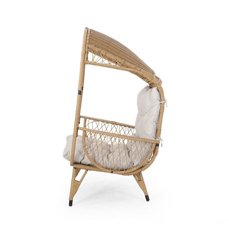 Outdoor Standing Basket Patio Chair with Cushions thumbnail 3