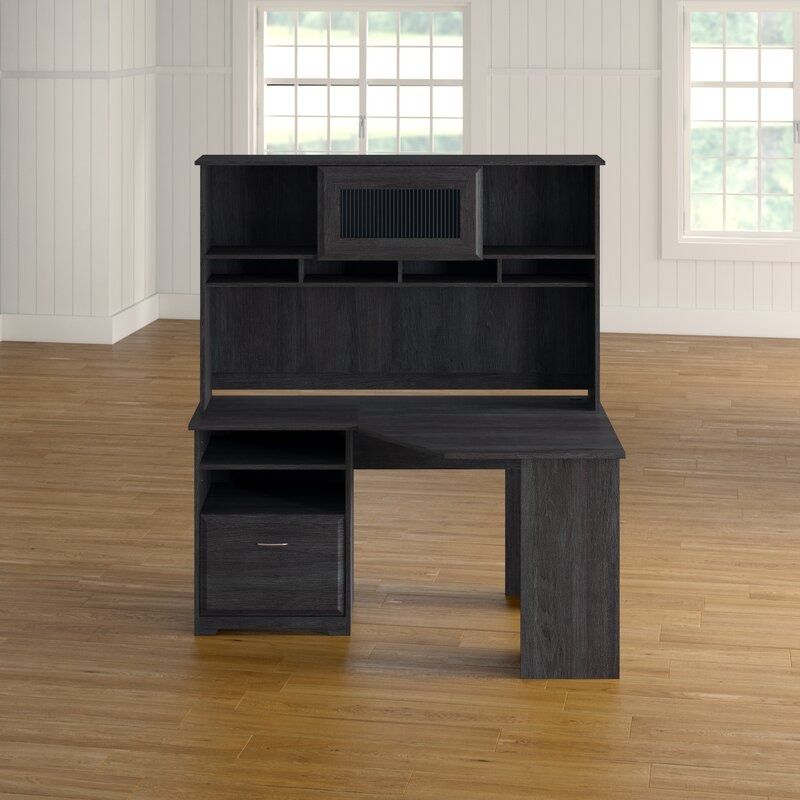 Hillsdale L Shape Desk with Hutch thumbnail 3