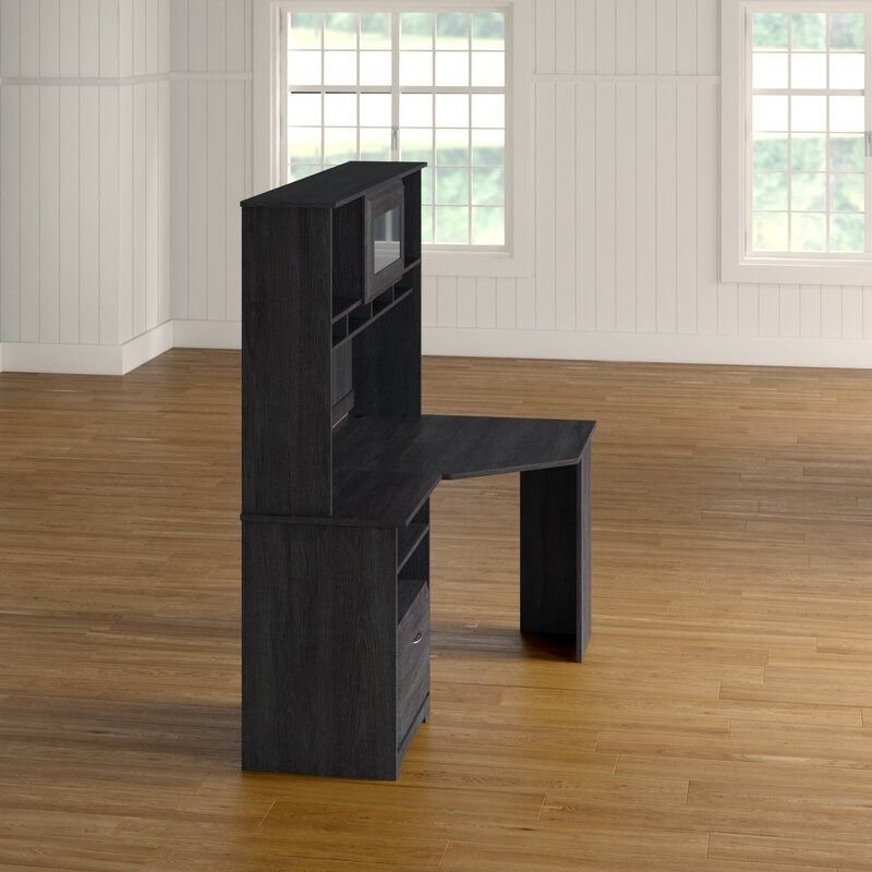 Hillsdale L Shape Desk with Hutch thumbnail 4