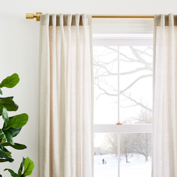 European Flax Linen And Luster Velvet Curtain thumbnail 2