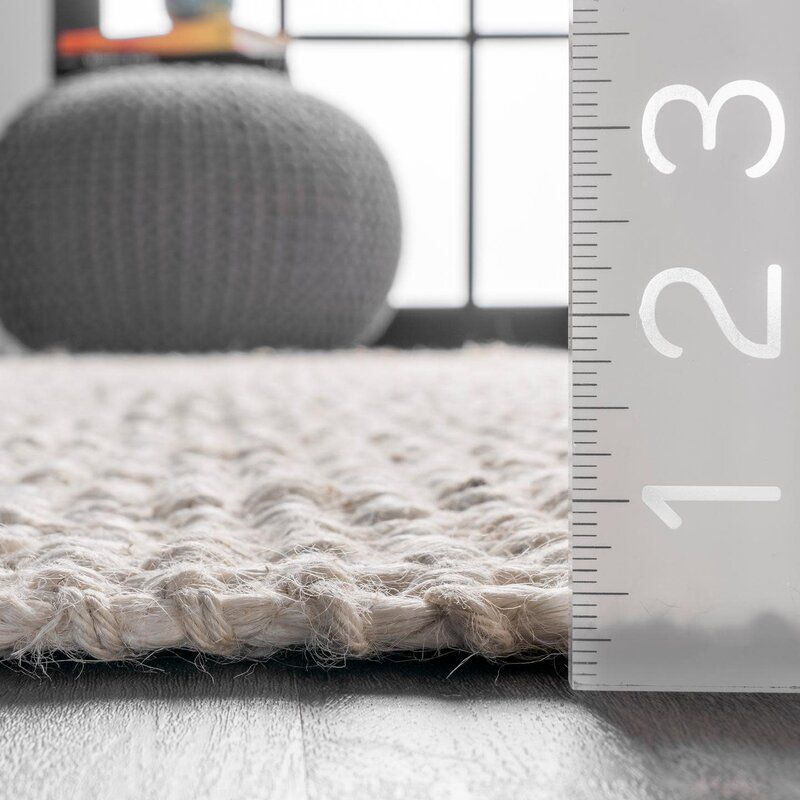 Gia Handmade Flatweave Jute Sisal Off White Area Rug-2'6"x10' thumbnail 2