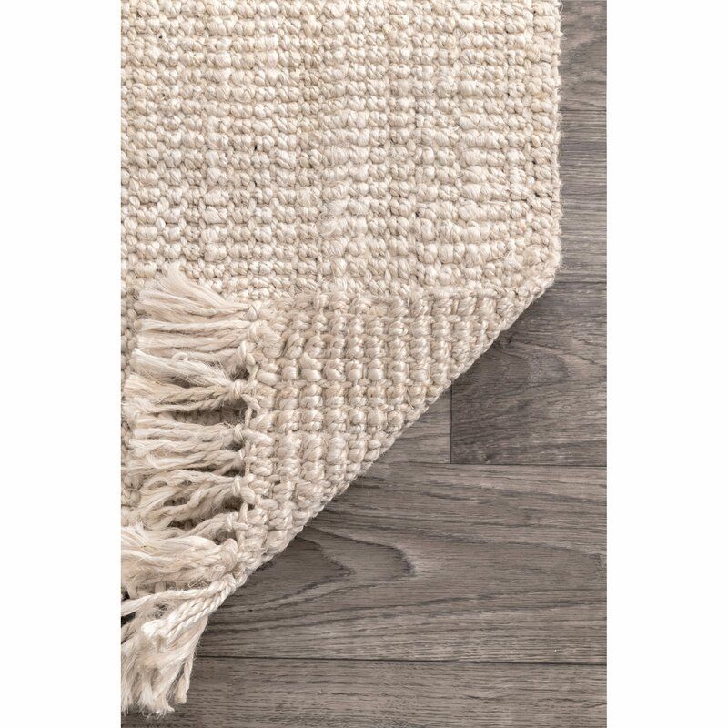 Gia Handmade Flatweave Jute Sisal Off White Area Rug-2'6"x10' thumbnail 5