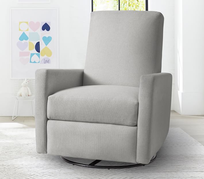 Phoenix Swivel Recliner Performance Everyday Velvet Pale Blush thumbnail 2