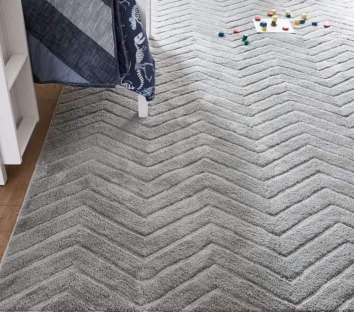 Stain Resistant Plush Chevron Rug-3'x5' thumbnail 2