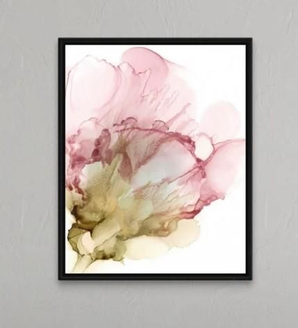 Flowering Pink II With Frame thumbnail 2