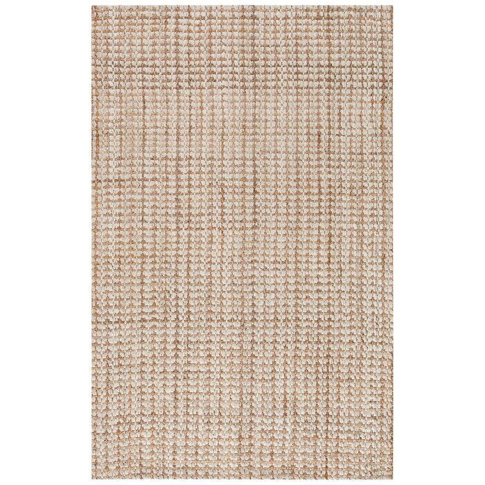Crick Handmade Flatweave Jute Sisal Ivory Light Brown Area Rug-7'x7' thumbnail 2