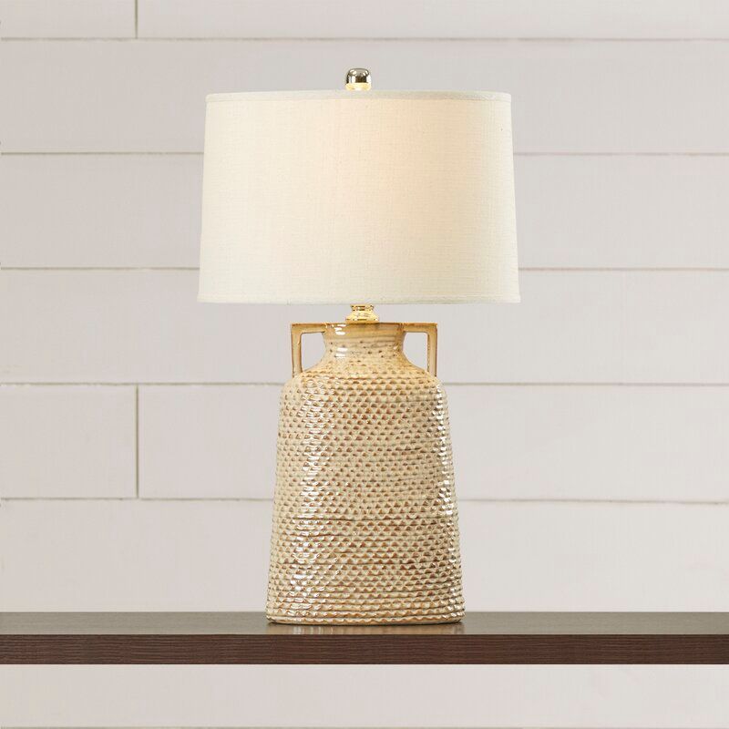 Fennell Charring Cream Glaze Table Lamp thumbnail 2