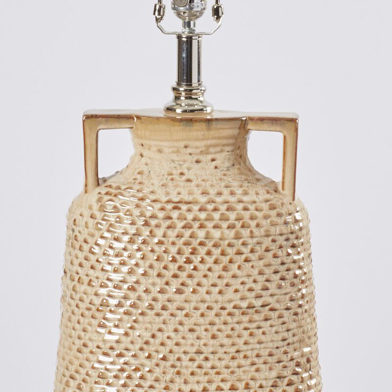 Fennell Charring Cream Glaze Table Lamp thumbnail 3