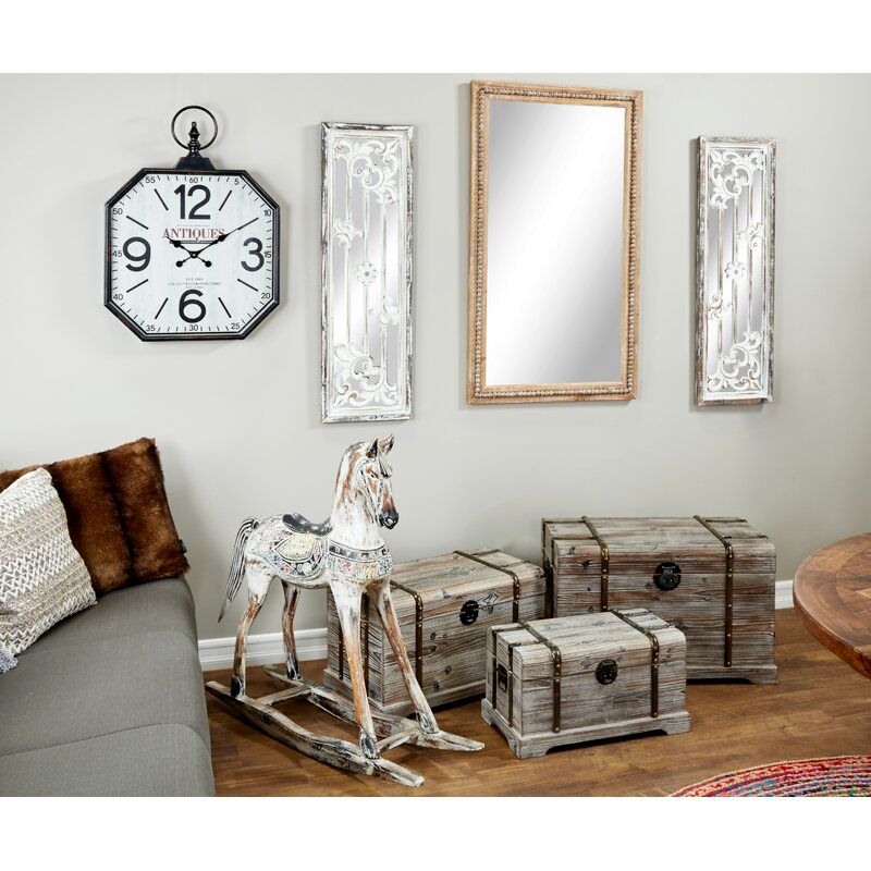 Dagenham Large Wood Cottage Accent Mirror thumbnail 5