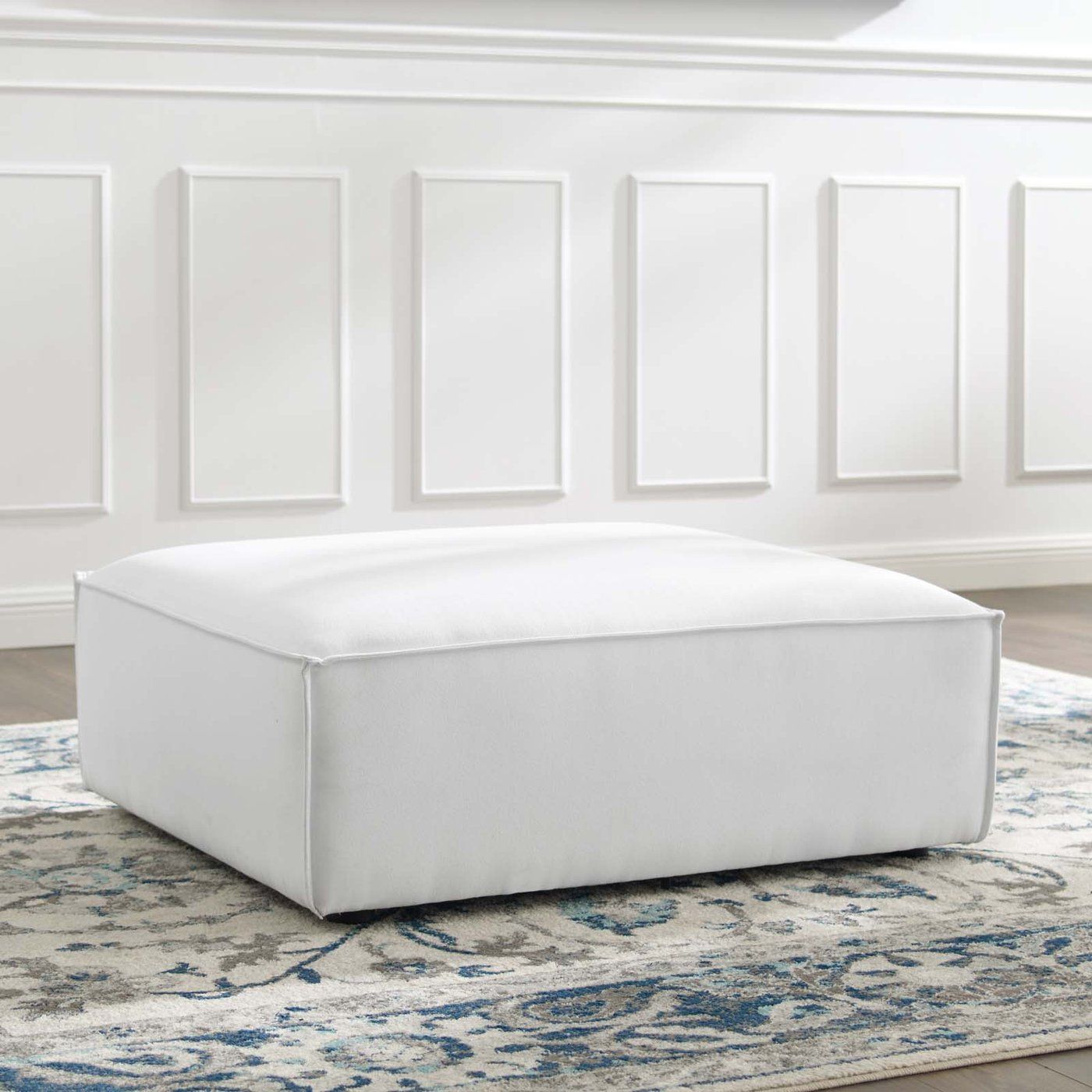 Tressor Ottoman - White thumbnail 6