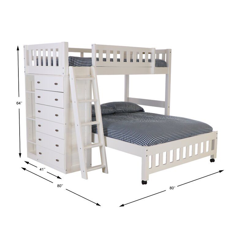 Booker Twin Over Full L Shaped Bunk Bed with Shelves thumbnail 4