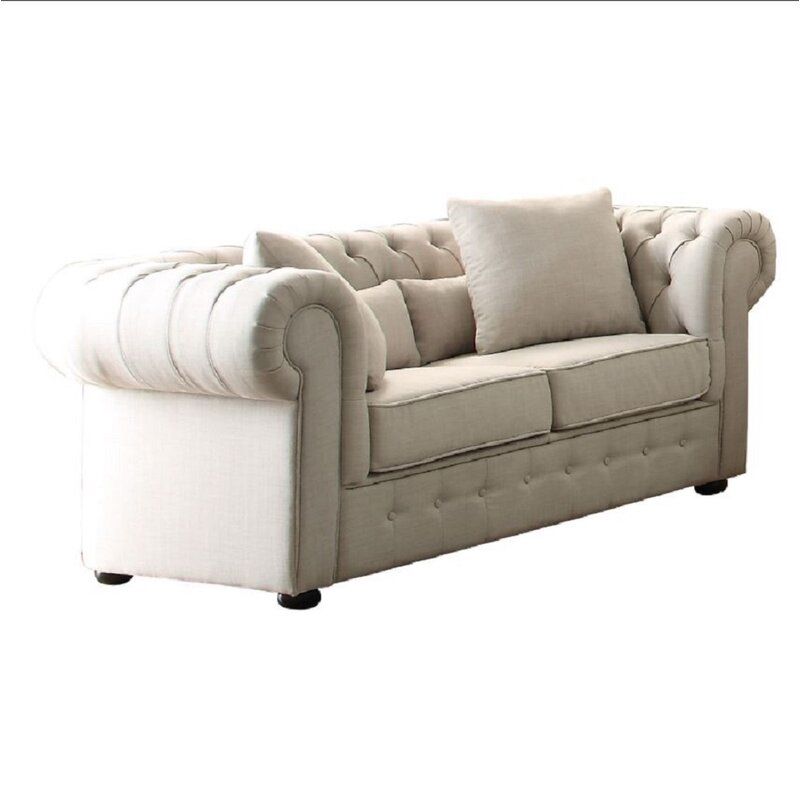 Waltman Chesterfield  Rolled Arm Loveseat thumbnail 3