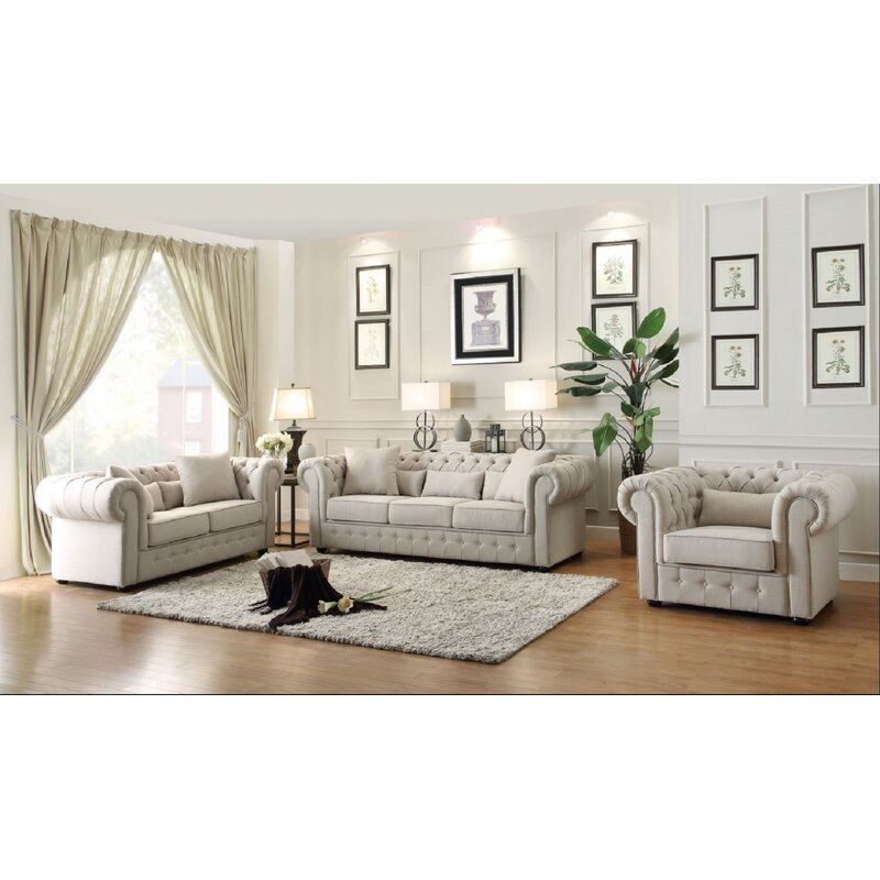Waltman Chesterfield  Rolled Arm Loveseat thumbnail 4