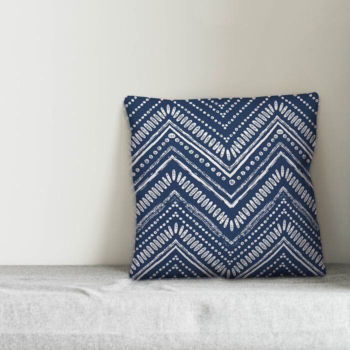 Allison Abstract Chevron Pillow With Insert-16"x16" thumbnail 2