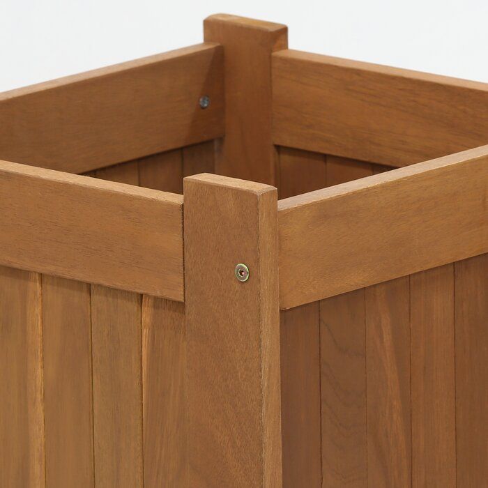 Piece Dark Red Meranti Wood Planter Box thumbnail 5