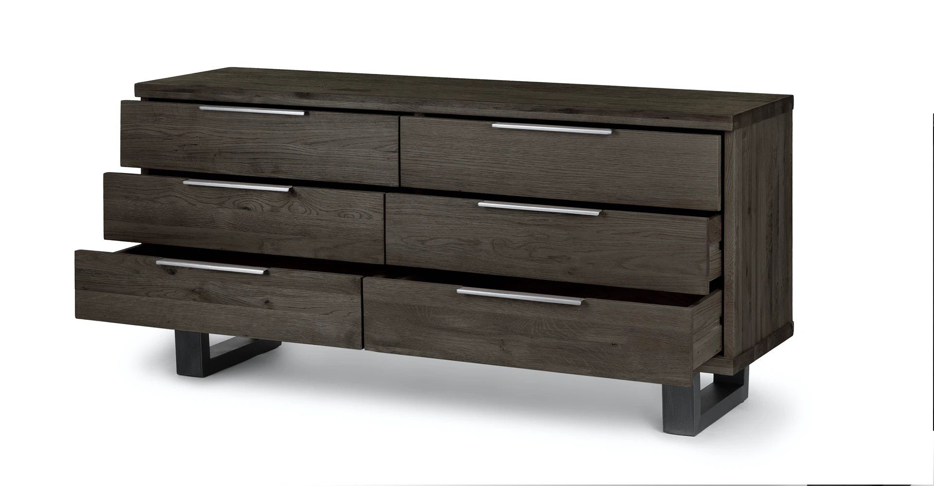 Taiga Smoke 6 Drawer Low Double Dresser thumbnail 4