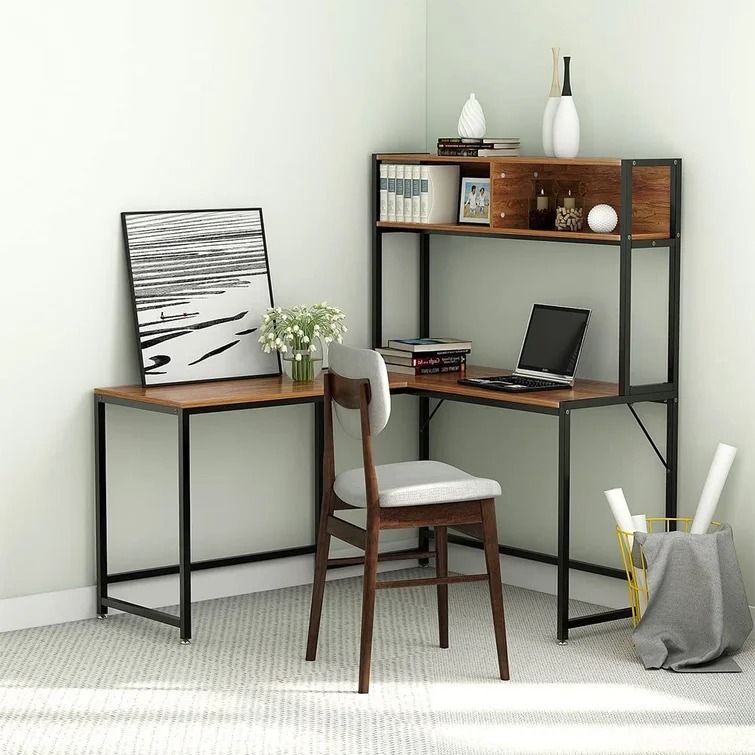 Lavin L Shaped Desk with Hutch thumbnail 2