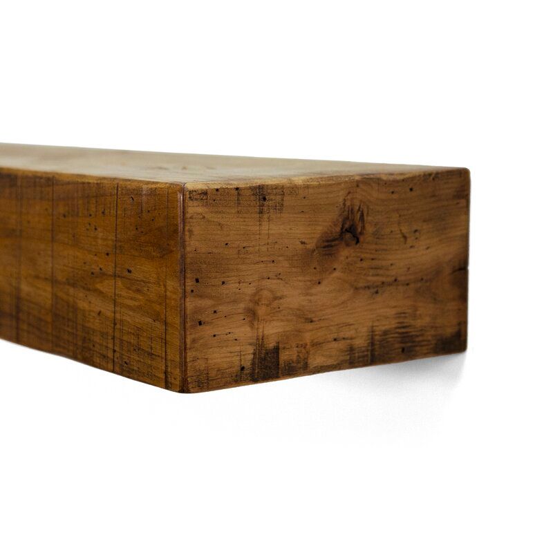 Rustic Fireplace Shelf Mantel thumbnail 2