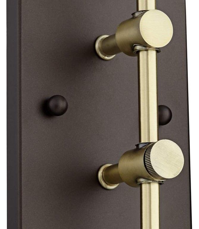 Lewes Bronze and Antique Brass Plug In Wall Lamp thumbnail 3