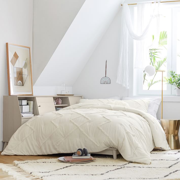 Ashlyn Tufted Organic Duvet Cover Sham No Insert-26"x20" thumbnail 3