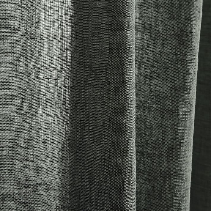 European Flax Linen Melange Curtain-48''x84'' thumbnail 3
