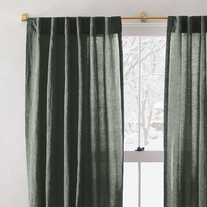 European Flax Linen Melange Curtain-48''x84'' thumbnail 4