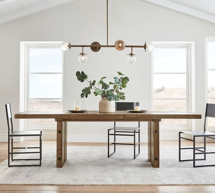 North Reclaimed Wood Extending Dining Table thumbnail 2