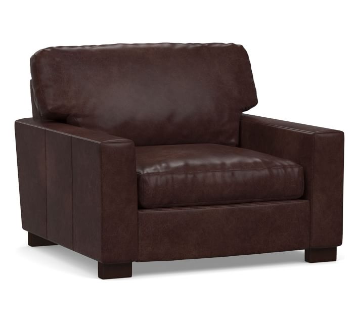 Turner Square Arm Leather Chair thumbnail 3