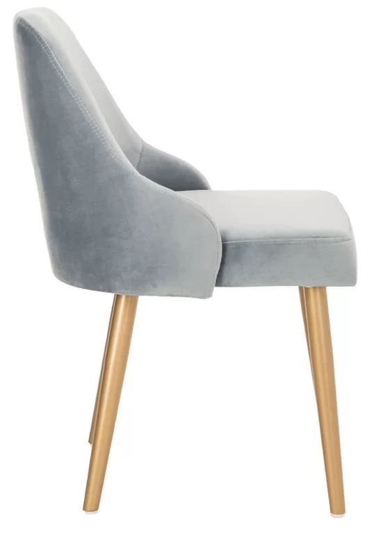 Velour Upholstered Side Chair thumbnail 2