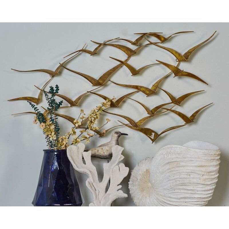 Beautiful Patterned Metal Flocking Birds Wall Decor thumbnail 4