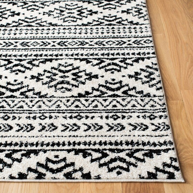 Cobos Polypropylene Black Ivory Rug thumbnail 2