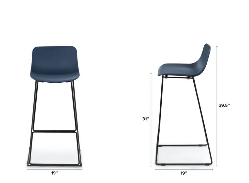 Anco Baya Blue Bar Stool thumbnail 4