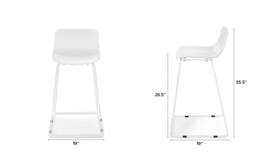 Anco White Counter Stool thumbnail 5
