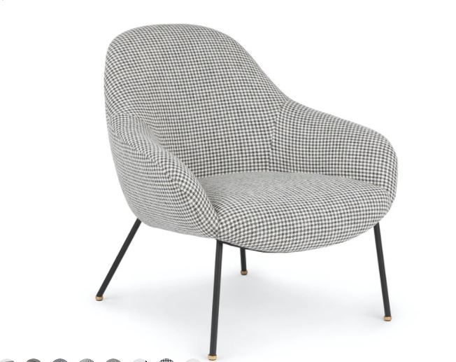 Savary Black And Ivory Plaid Chair thumbnail 3