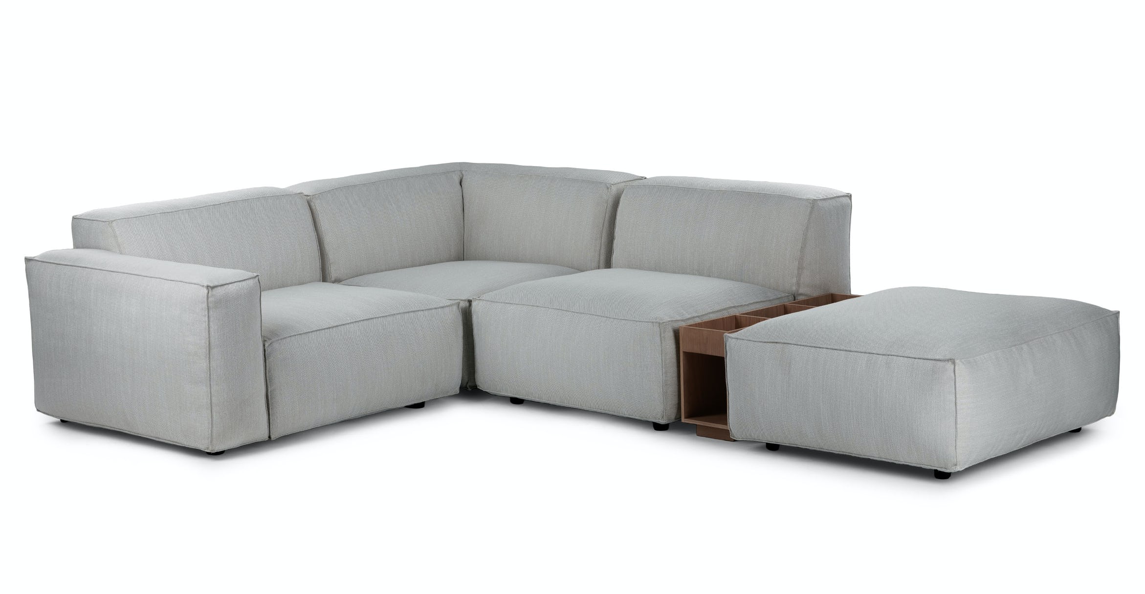 Solae Hush Gray / Walnut Left Arm Corner Sectional thumbnail 2