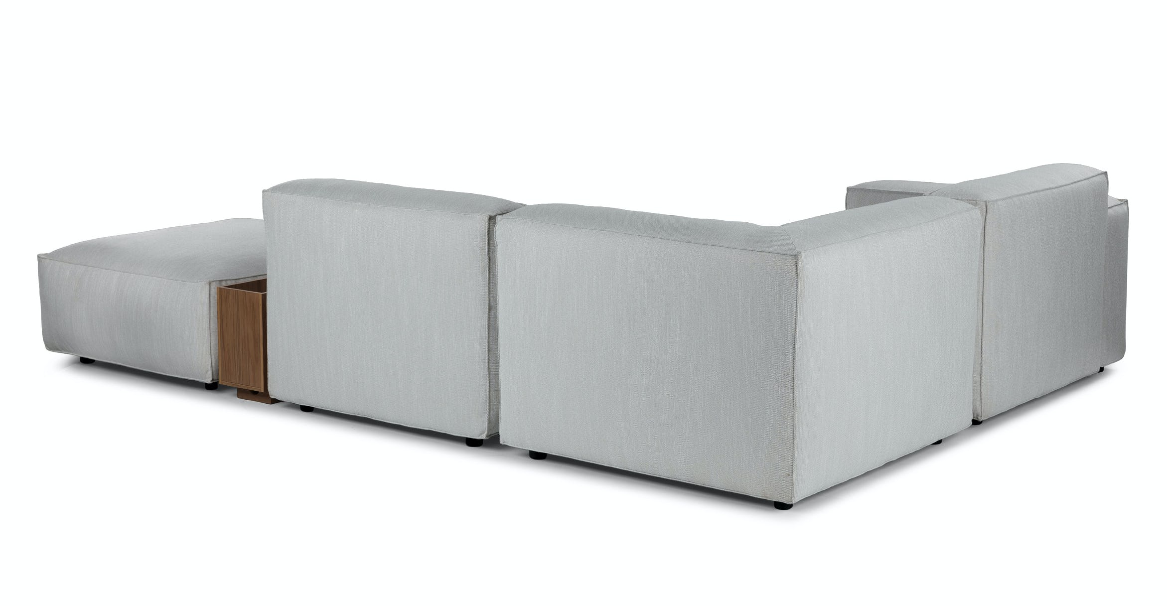 Solae Hush Gray / Walnut Left Arm Corner Sectional thumbnail 4