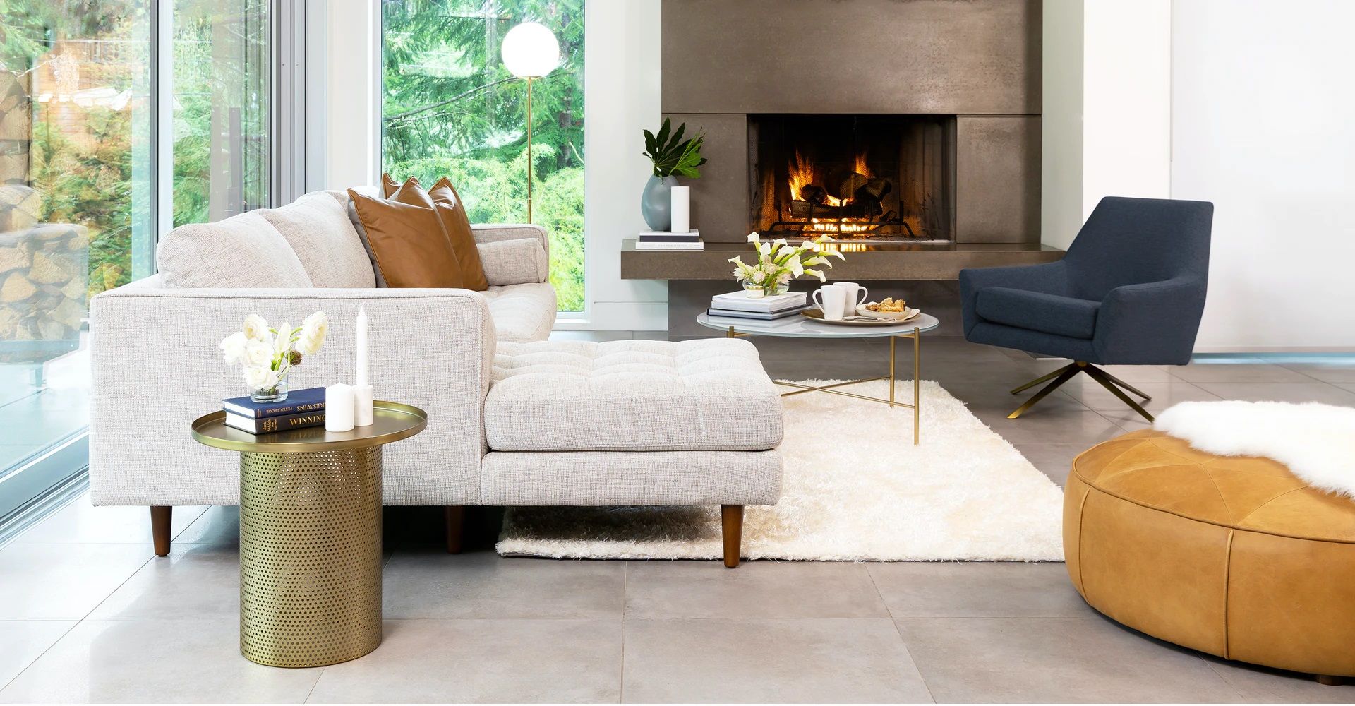 Equa brushed brass side table thumbnail 2