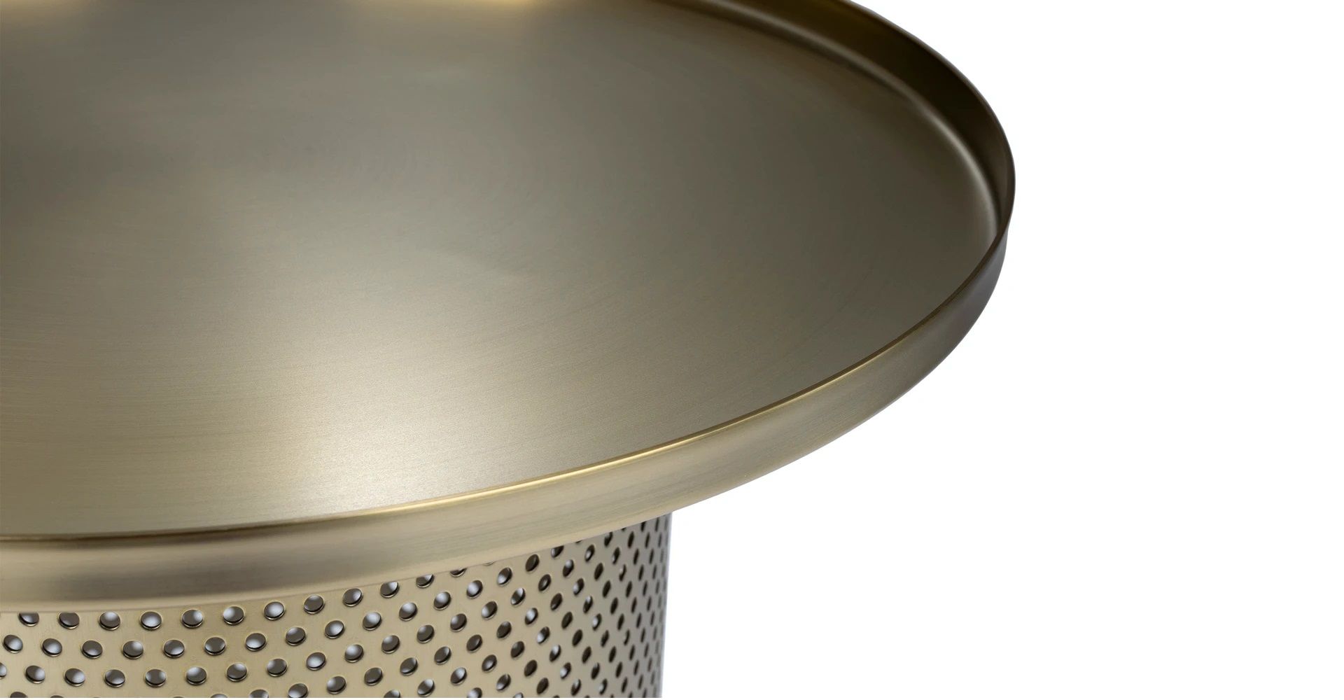 Equa brushed brass side table thumbnail 3