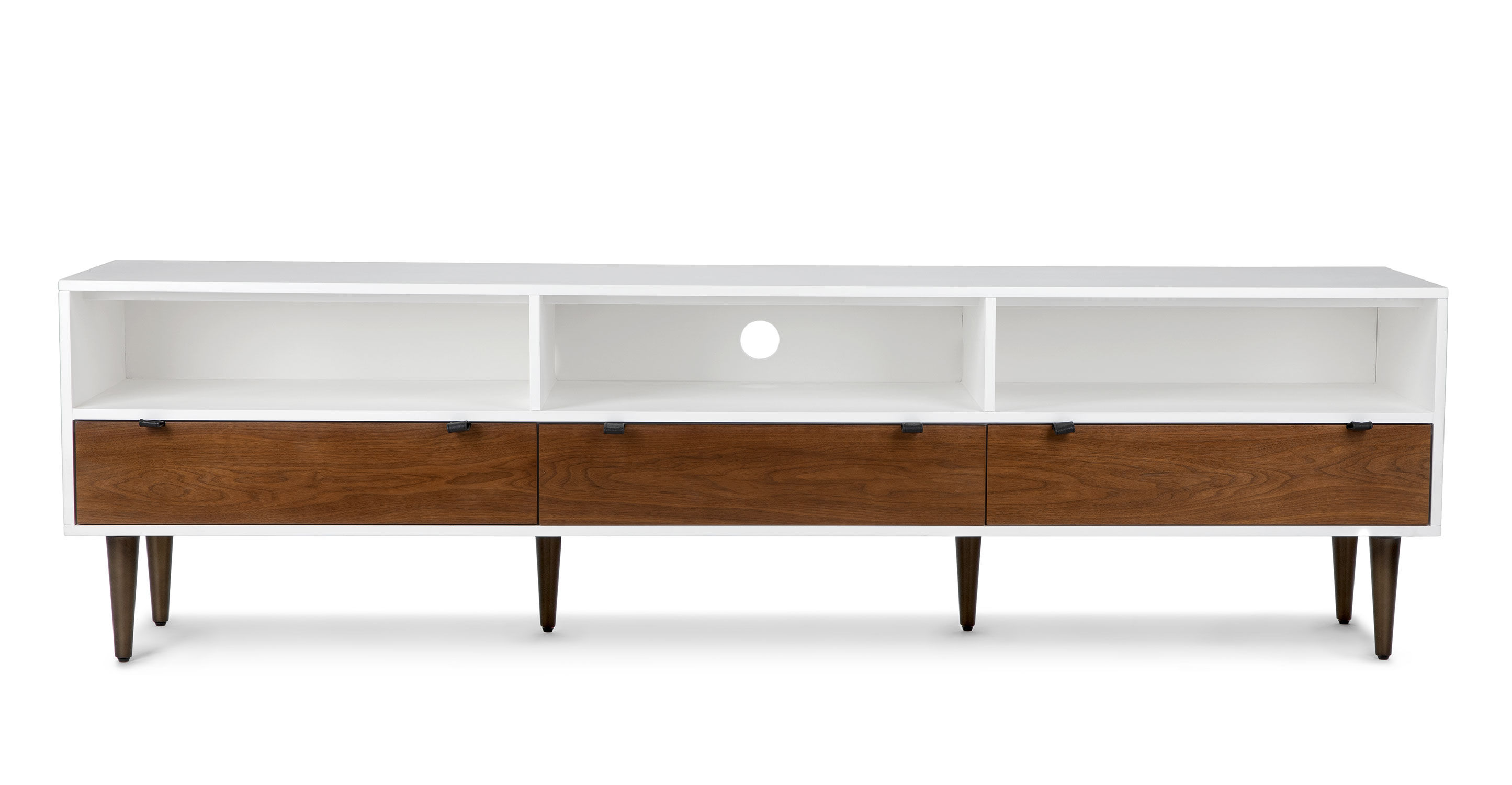 Envelo White / Walnut 80" Media Unit thumbnail 3