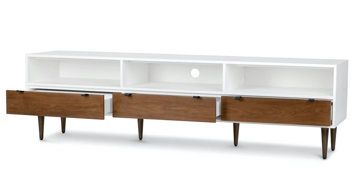 Envelo White / Walnut 80" Media Unit thumbnail 6