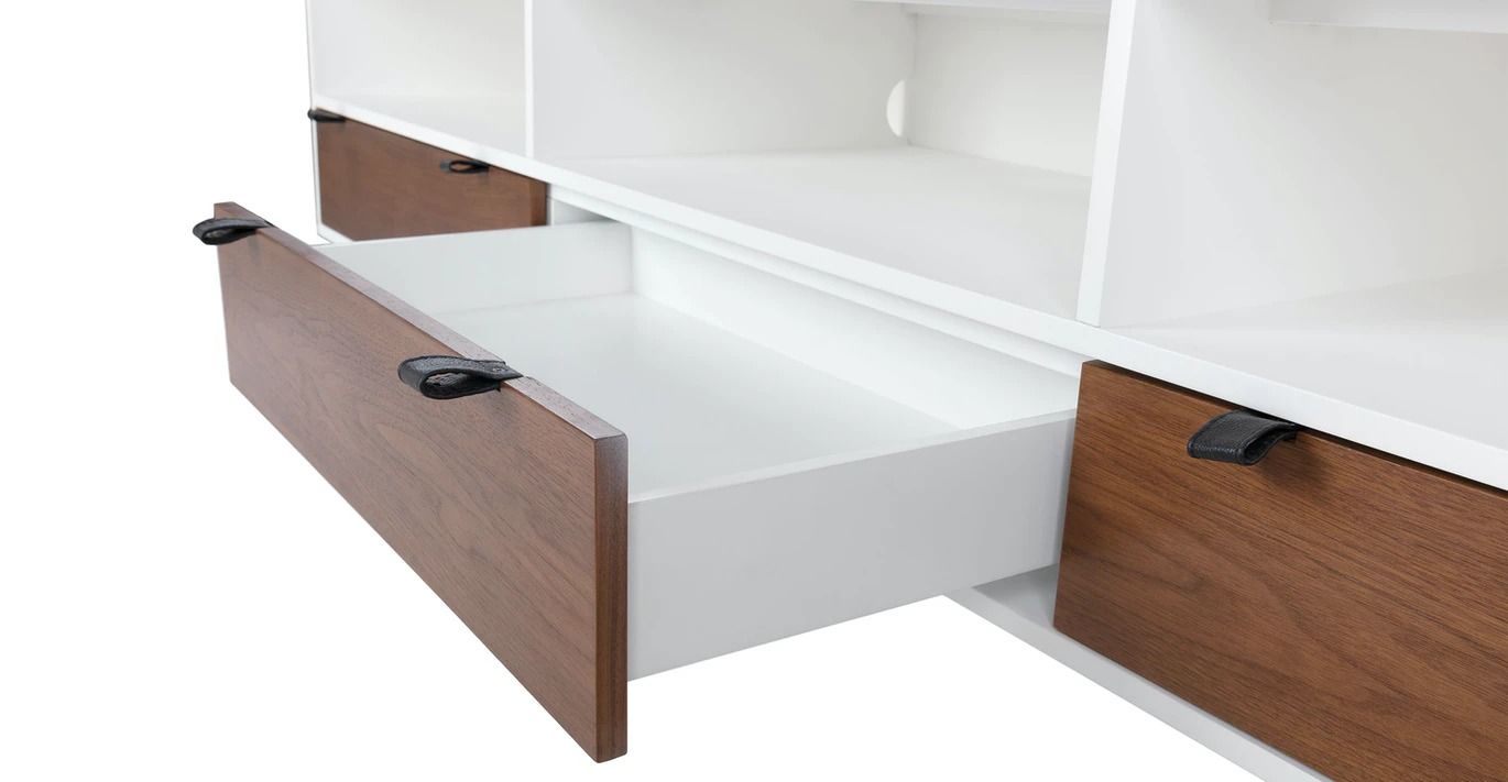 Envelo White / Walnut 80" Media Unit thumbnail 7