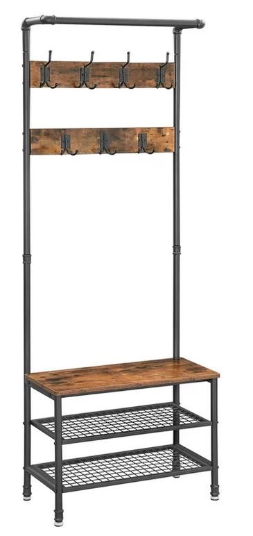 Kuo Hall Tree Bench Shoe Storage thumbnail 3