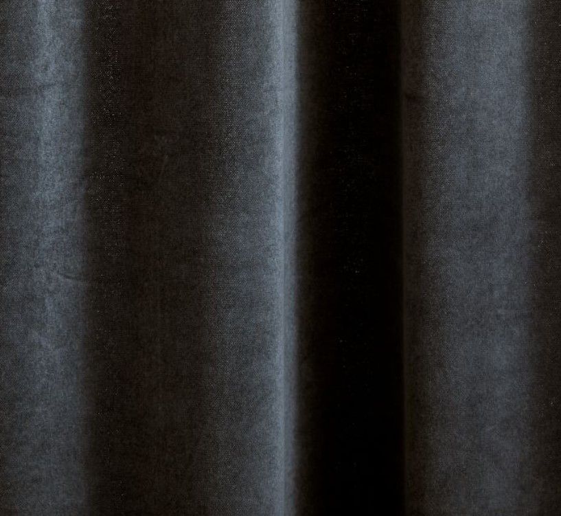Cotton Velvet Curtain Stormy Blue thumbnail 2