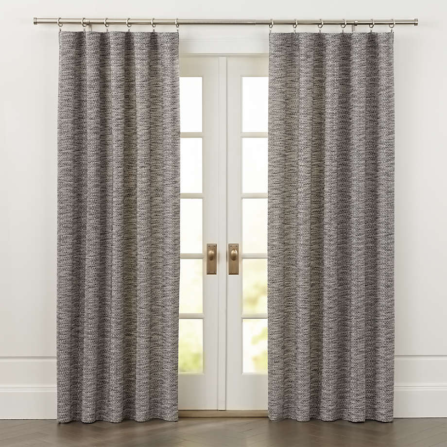 Desmond Dark Grey Cotton Curtain Panel-84" thumbnail 2