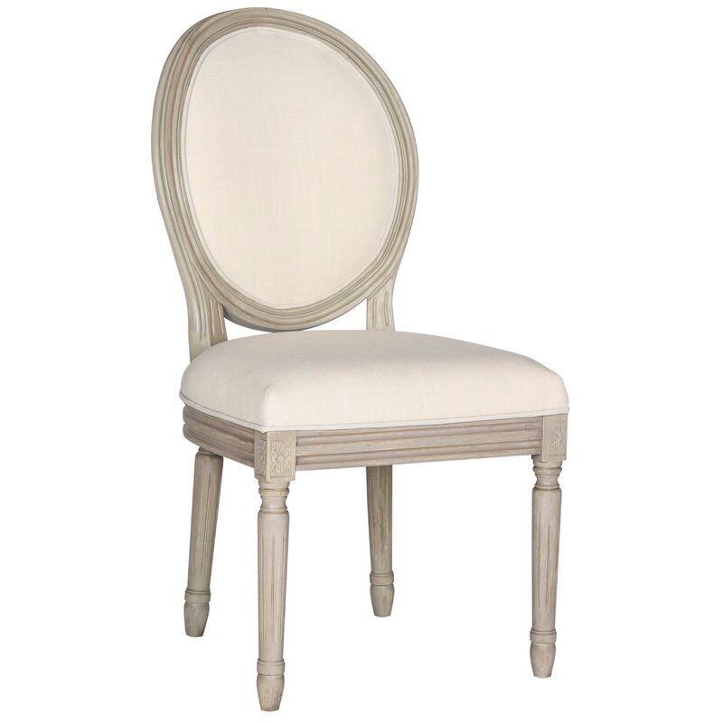 Falgoust Upholstered King Louis Back Side Chair Set of 2 thumbnail 3
